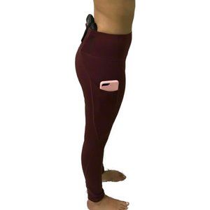 Concealed Carry Burgundy Legging IWB Holster